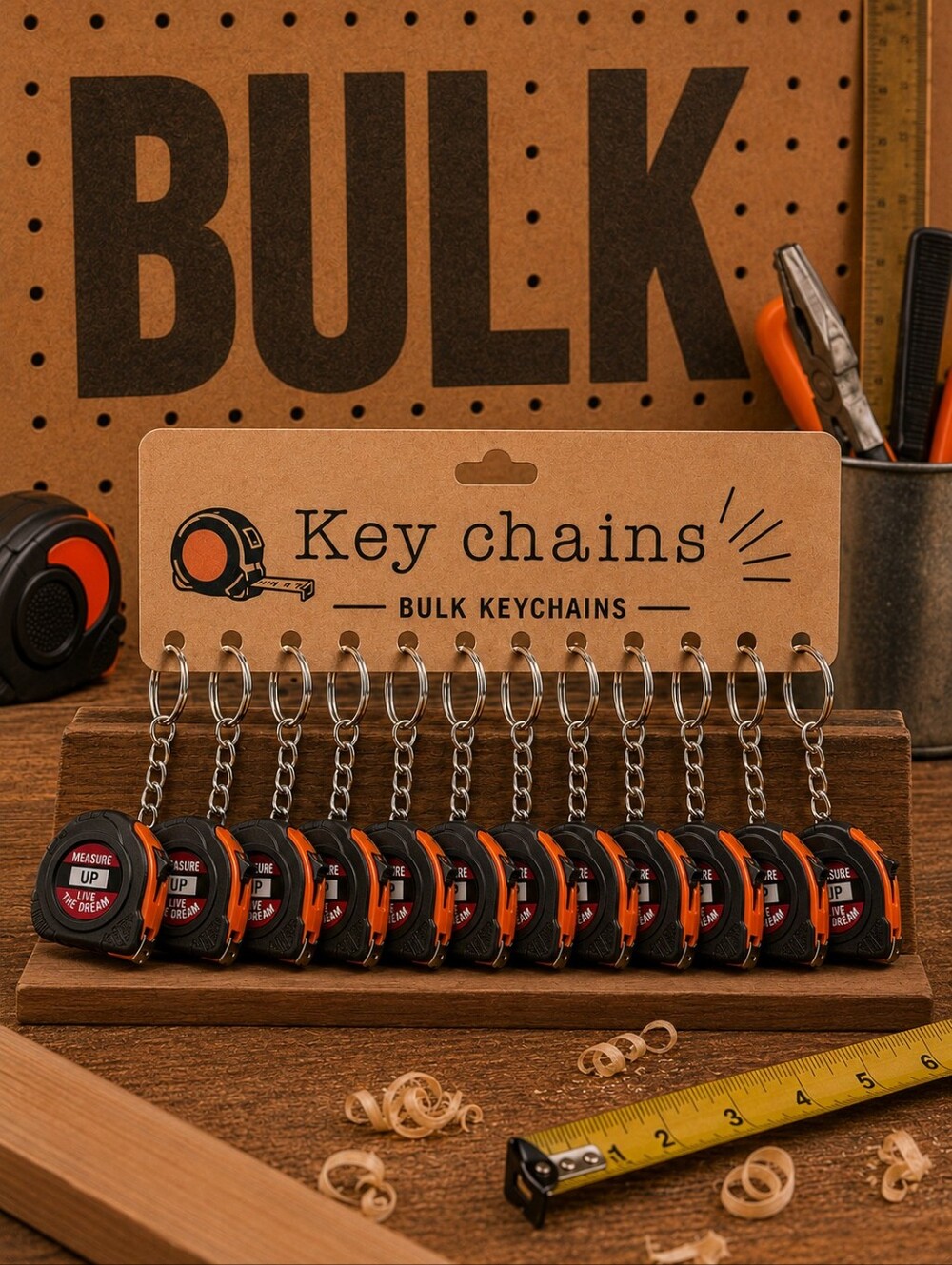 BULK Mini Measuring Tape Keychains